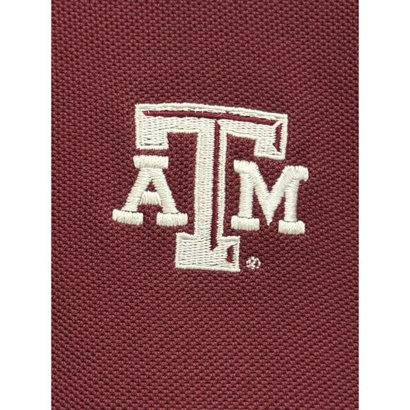 Tommy Bahama Shirt Mens XXL Maroon Texas A&M Aggies Polo Shirt Sleeve NCAA - Picture 2 of 5